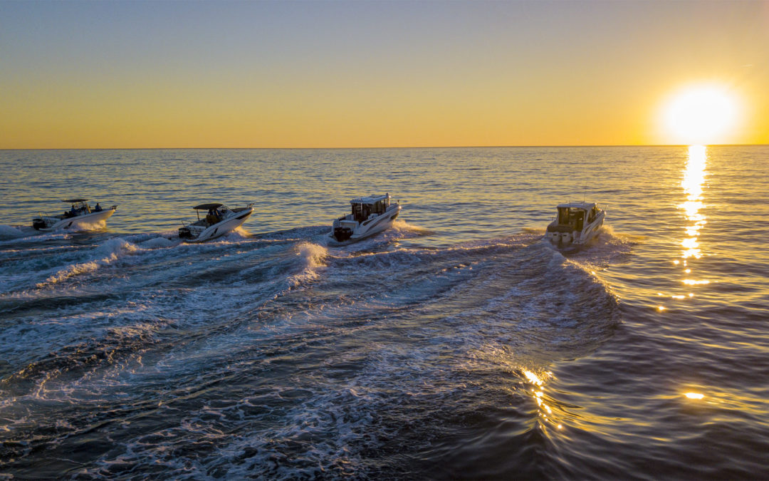 sunset Beneteau moteur drone Barcelone - Benoît Gadé